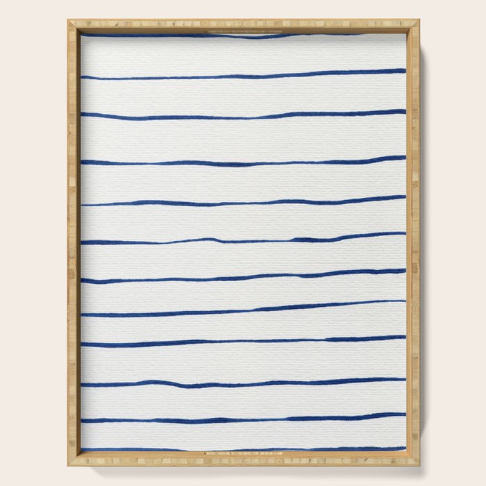Blue Stripes Serving Tray Gallery Image 1