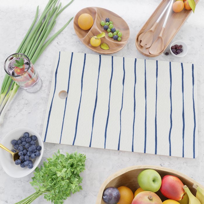 Blue Stripes Cutting Board Gallery Image 2