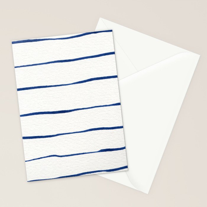 Blue Stripes Stationery Card Gallery Image 2