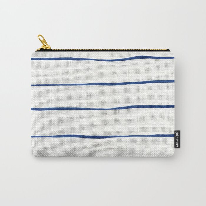 Blue Stripes Carry All Pouch Gallery Image 1