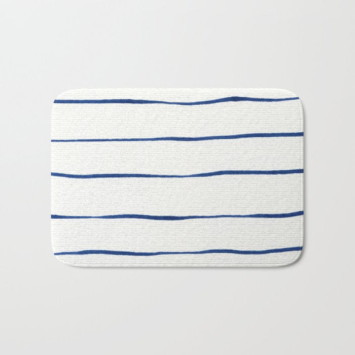 Blue Stripes Bath Mat Gallery Image 1