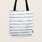 Blue Stripes Tote Bag Gallery Image 1