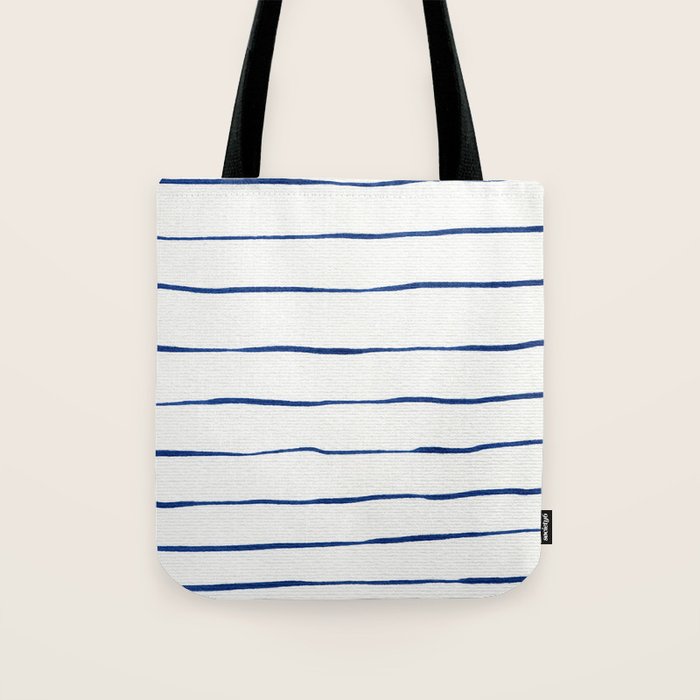 Blue Stripes Tote Bag Gallery Image 1