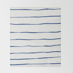 Blue Stripes Throw Blanket Gallery Image 2