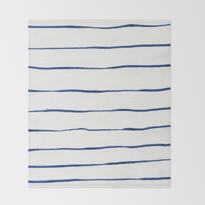 Blue Stripes Throw Blanket Gallery Image 2