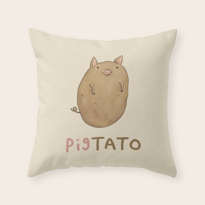 Pigtato Throw Pillow Gallery Image 6