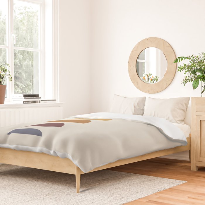 Minimal Sunrise Sunset Shapes Duvet Cover Gallery Image 2