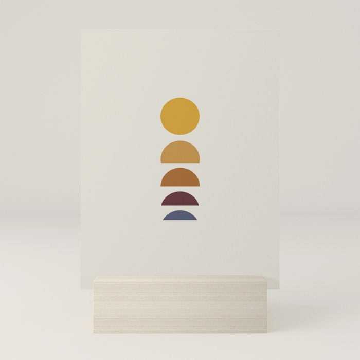 Minimal Sunrise Sunset Shapes Mini Art Print Gallery Image 5