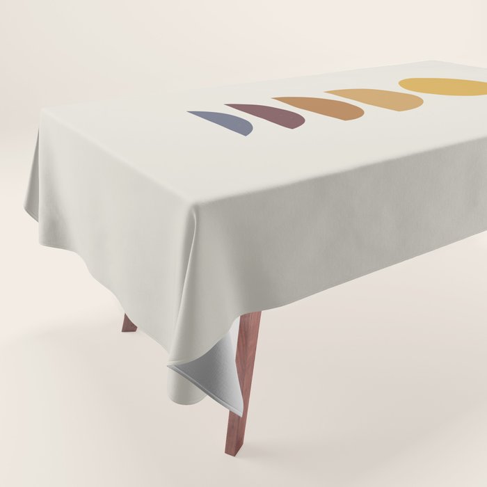 Minimal Sunrise Sunset Shapes Tablecloth Gallery Image 1