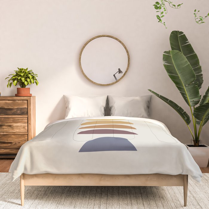 Minimal Sunrise Sunset Shapes Comforter Gallery Image 3
