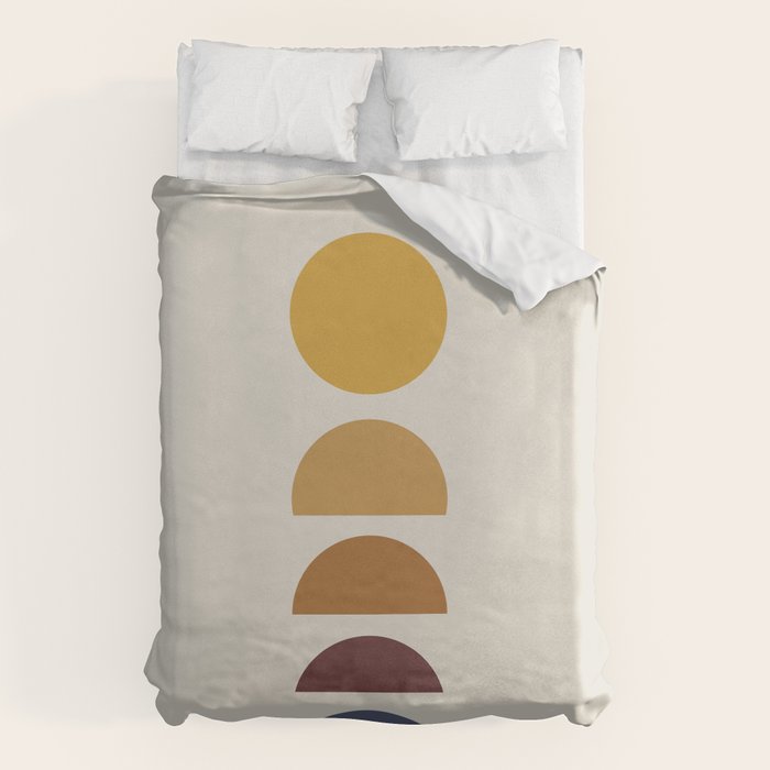 Minimal Sunrise Sunset Shapes Duvet Cover Gallery Image 1