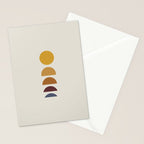 Minimal Sunrise Sunset Shapes Stationery Card Gallery Image 2