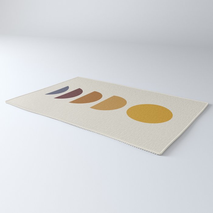 Minimal Sunrise Sunset Shapes Rug Gallery Image 3