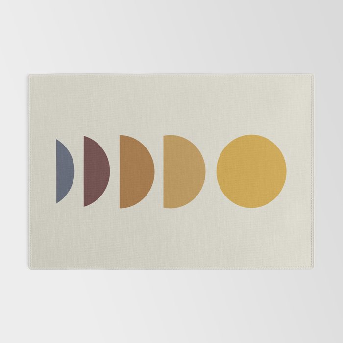 Minimal Sunrise Sunset Shapes Rug Gallery Image 2