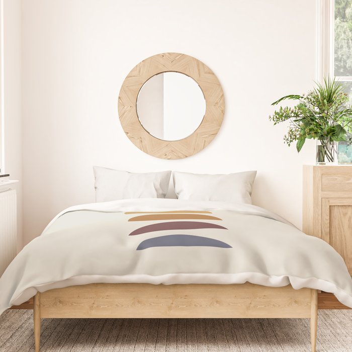 Minimal Sunrise Sunset Shapes Duvet Cover Gallery Image 3