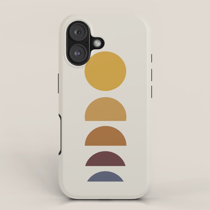 Minimal Sunrise Sunset Shapes iPhone Case Gallery Image 1