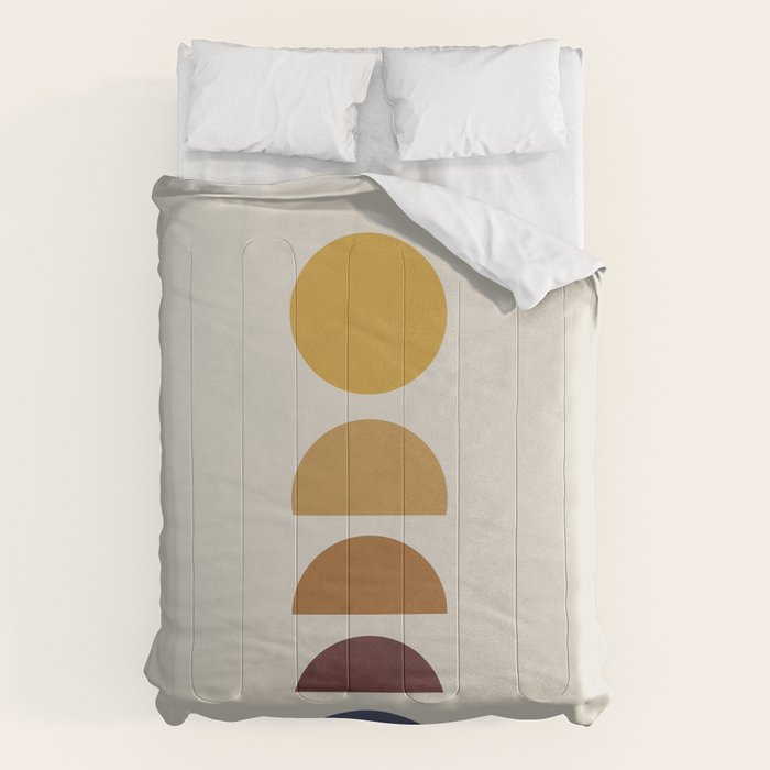 Minimal Sunrise Sunset Shapes Comforter Gallery Image 6
