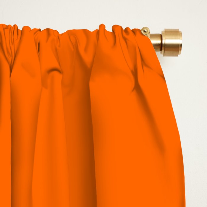 Modern White Black Orange Colorblock Window Curtain Gallery Image 2