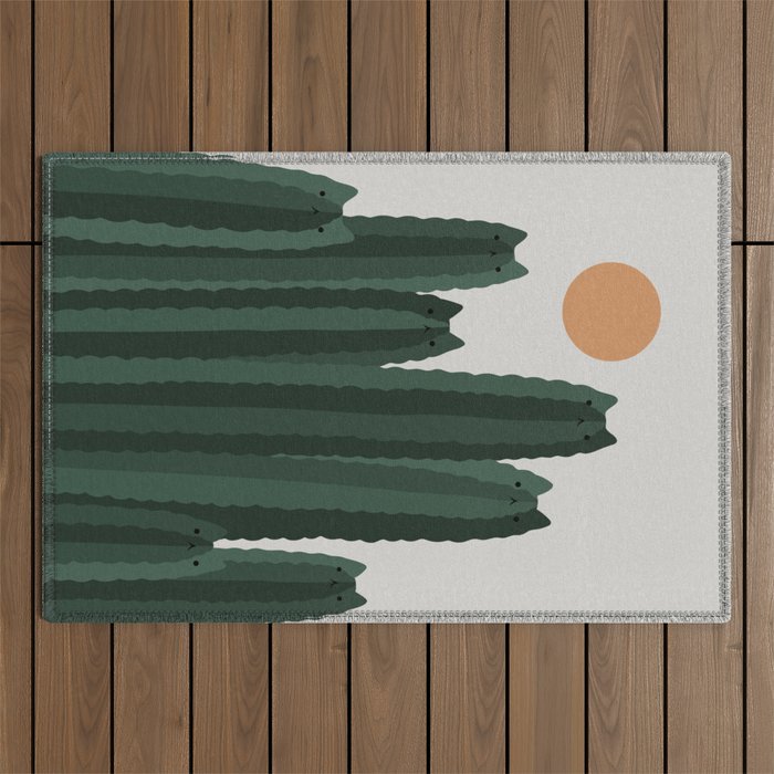 Cat and Plant 31 Outdoor Rug Gallery Image 1