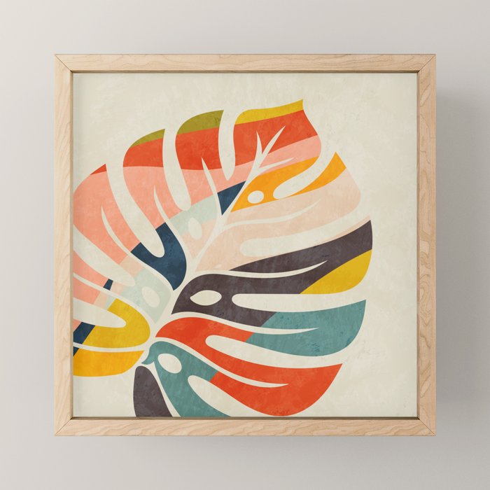 shape leaf modern mid century Mini Art Print Gallery Image 1
