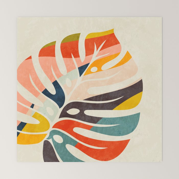 shape leaf modern mid century Mini Art Print Gallery Image 6