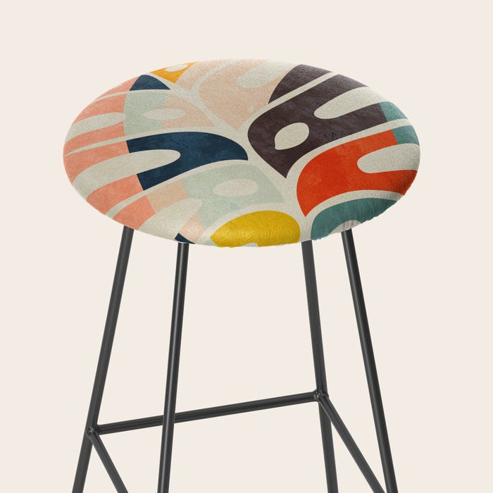 shape leaf modern mid century Stool Gallery Image 2