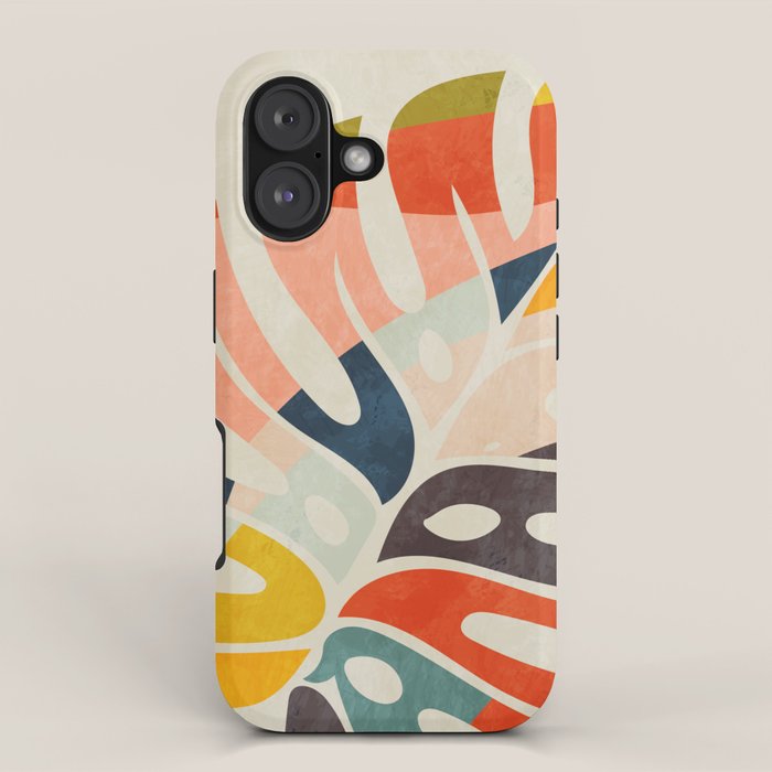 shape leaf modern mid century iPhone Case Gallery Image 1