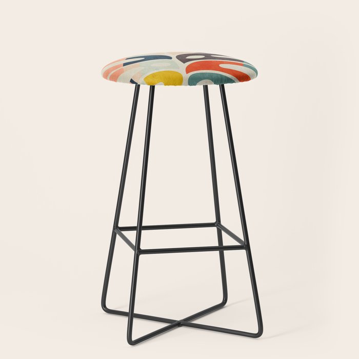 shape leaf modern mid century Stool Gallery Image 1