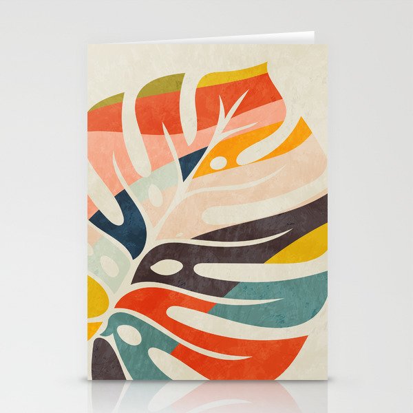 shape leaf modern mid century Stationery Card Gallery Image 1