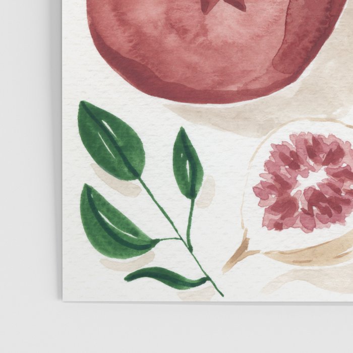Figs Pomegranate Still Life  Poster Gallery Image 3