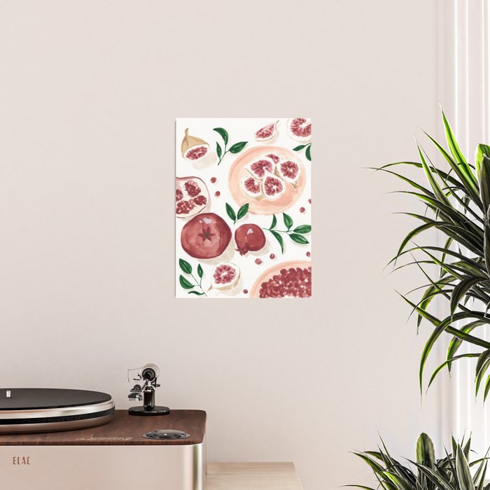 Figs Pomegranate Still Life  Poster Gallery Image 2