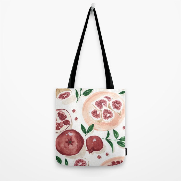 Figs Pomegranate Still Life  Tote Bag Gallery Image 2