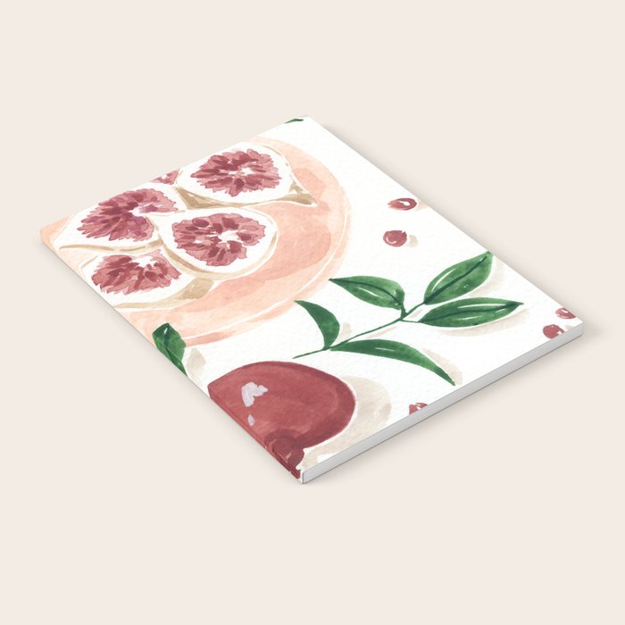 Figs Pomegranate Still Life  Notebook Gallery Image 1