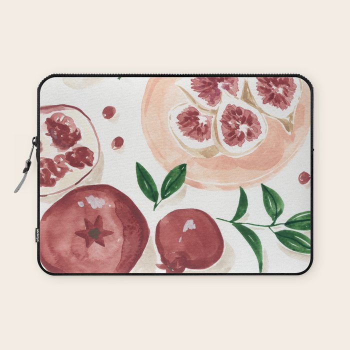 Figs Pomegranate Still Life  Laptop Sleeve Gallery Image 1