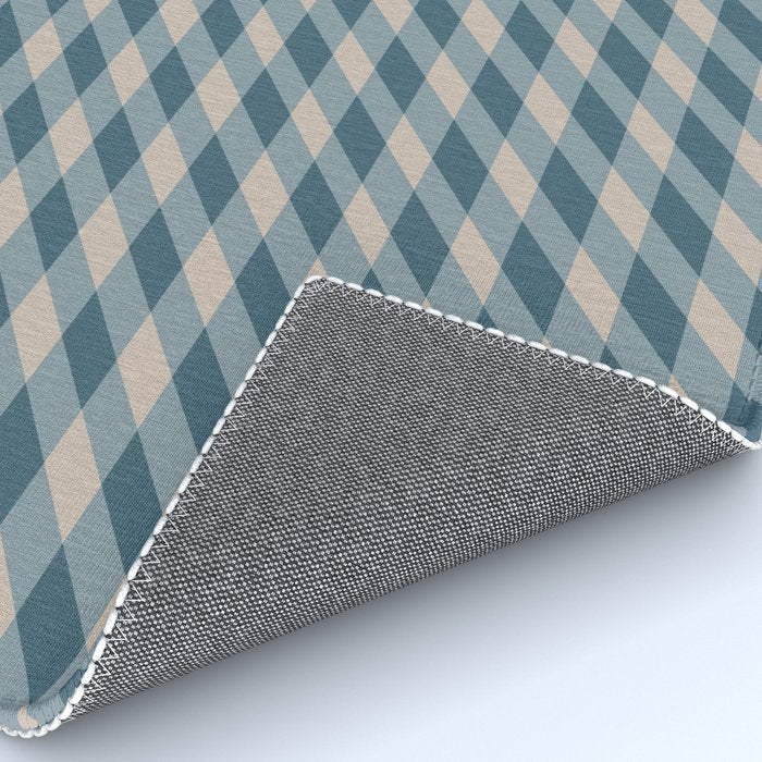 Blue check Rug Gallery Image 4
