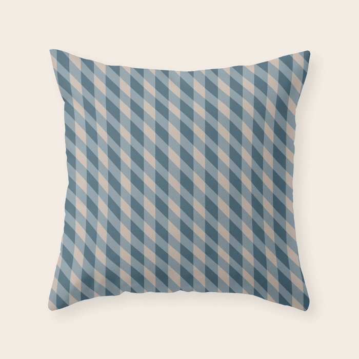 Blue check Throw Pillow Gallery Image 1