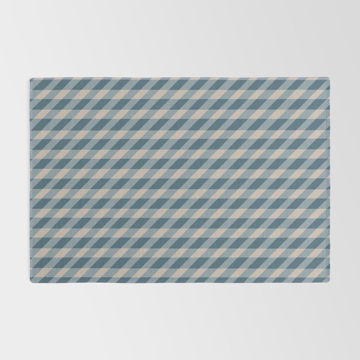Blue check Rug Gallery Image 2