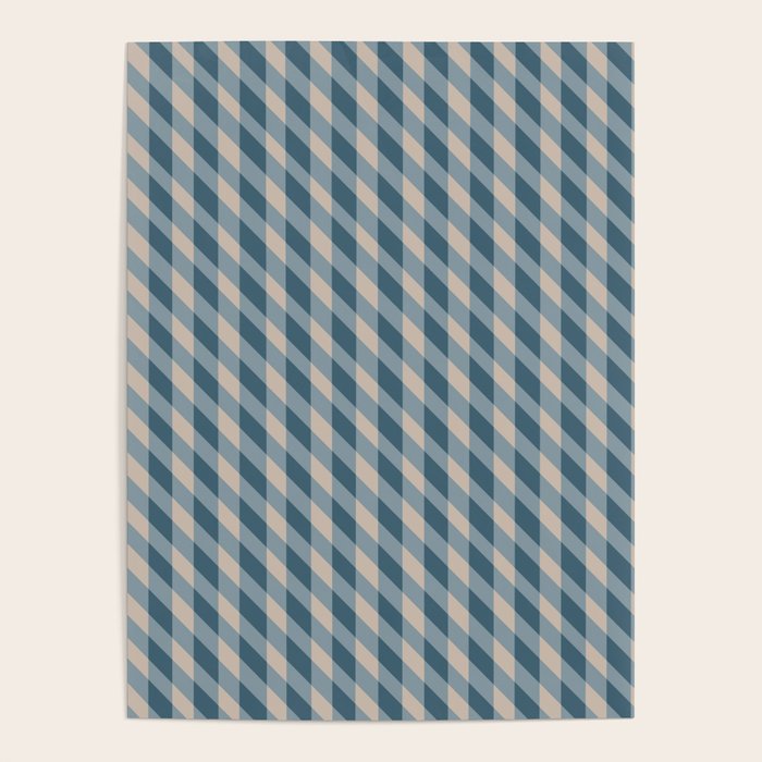 Blue check Poster Gallery Image 1