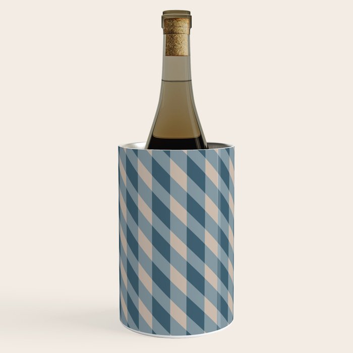 Blue check Wine Chiller Gallery Image 3