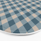 Blue check Bath Mat Gallery Image 3