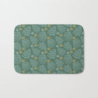 Winter & Woodsy Pine Trees in Forest Green Bath Mat Gallery Image 1