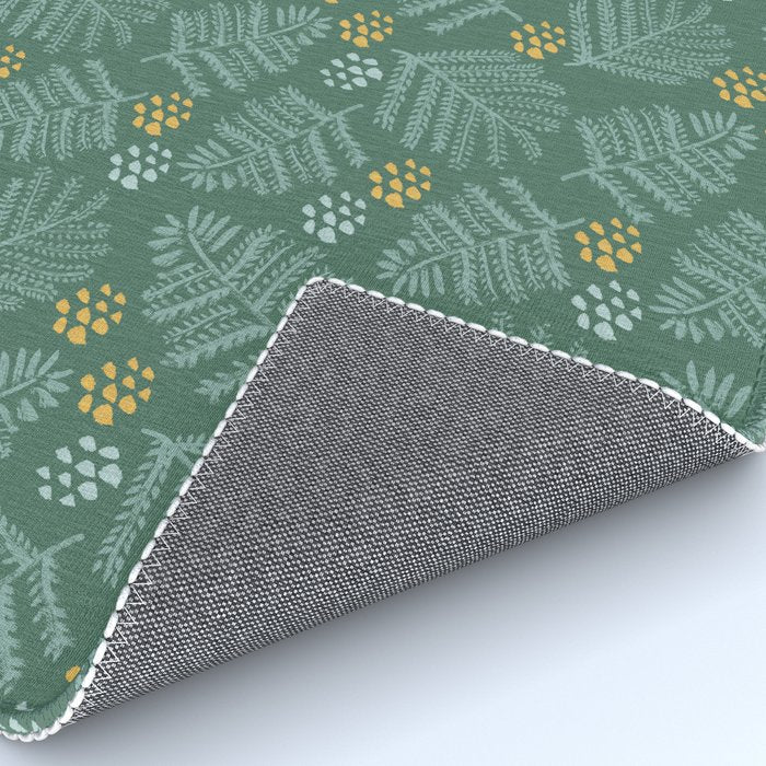 Winter & Woodsy Pine Trees in Forest Green Rug Gallery Image 4