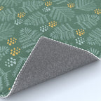 Winter & Woodsy Pine Trees in Forest Green Rug Gallery Image 4
