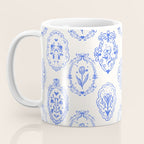 Elegant Blue Victorian Frame with Delicate Flower Coffee Mug Gallery Image 3