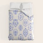 Elegant Blue Victorian Frame with Delicate Flower Comforter Gallery Image 6