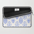 Elegant Blue Victorian Frame with Delicate Flower Laptop Sleeve Gallery Image 2