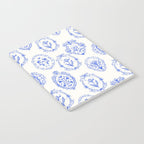 Elegant Blue Victorian Frame with Delicate Flower Notebook Gallery Image 2