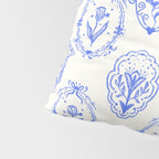 Elegant Blue Victorian Frame with Delicate Flower Pillow Sham Gallery Image 4