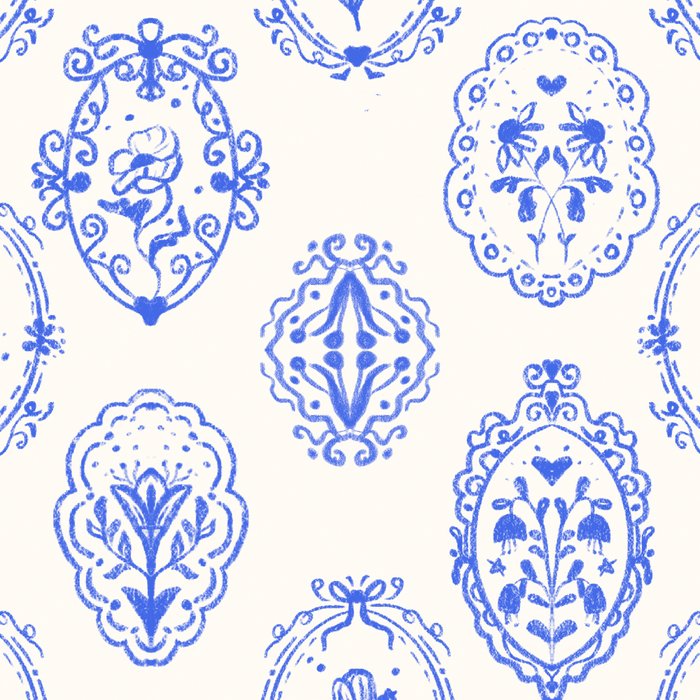 Elegant Blue Victorian Frame with Delicate Flower Coffee Mug Gallery Image 2