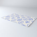 Elegant Blue Victorian Frame with Delicate Flower Rug Gallery Image 3